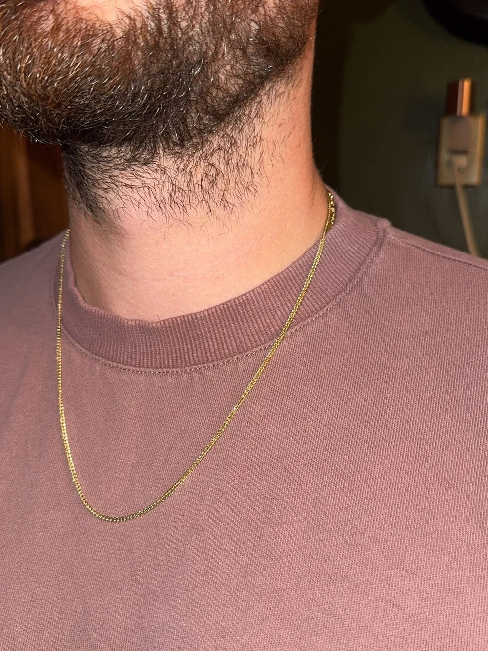 Gold Franco Chain 14k Solid — 22” purchased in China Town, NYC.